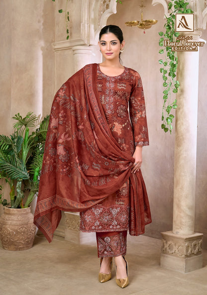 Floral Forever Edition 3 Alok Cambric Cotton Karachi Salwar Suits Manufacturer Ahmedabad