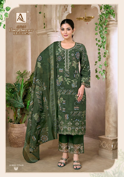 Floral Forever Edition 3 Alok Cambric Cotton Karachi Salwar Suits Manufacturer Ahmedabad