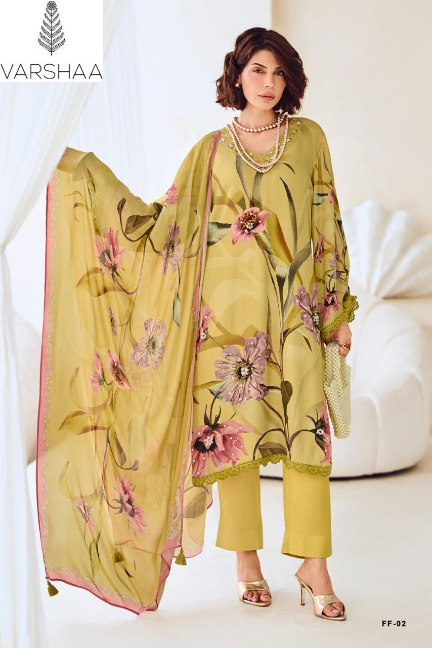 Floral Forever Special Varshaa Viscose Muslin Pant Style Suits Exporter