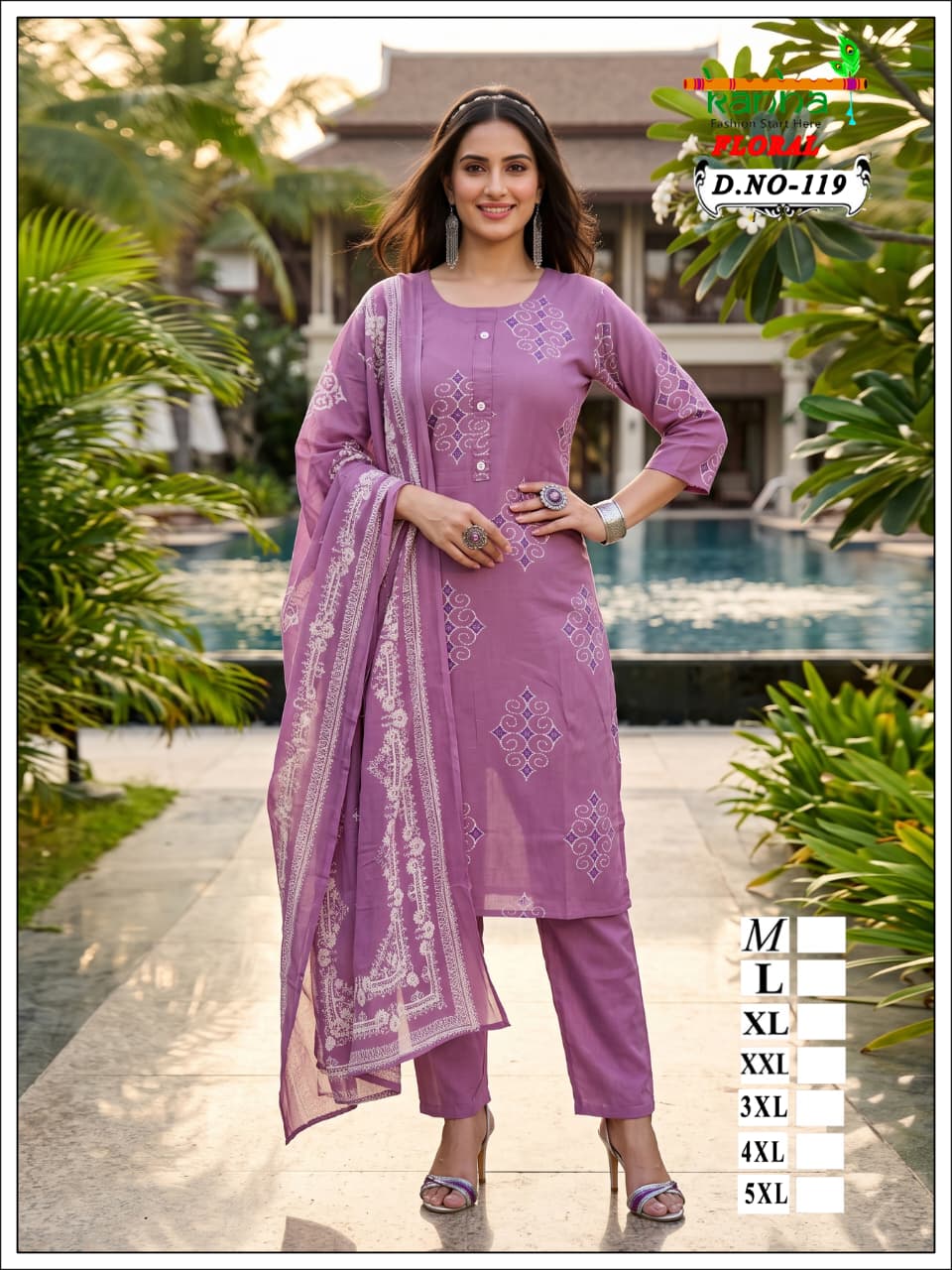 Floral Kanha Liva Reyon Readymade Pant Style Suits Exporter Ahmedabad