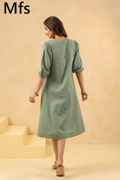 Floral Pattern 2304 Mfs Cotton One Piece Dress Wholesaler Gujarat