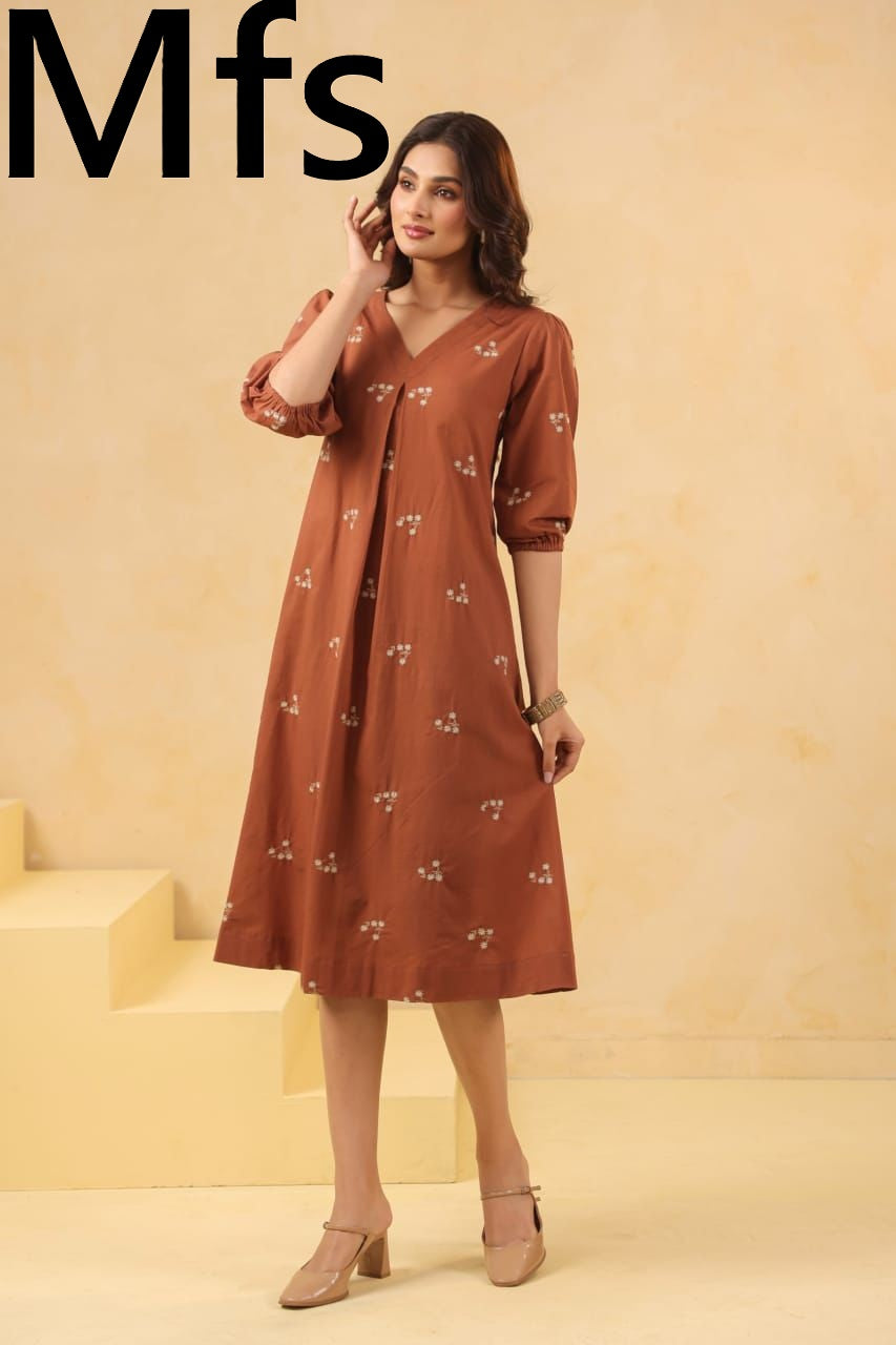Floral Pattern 2304 Mfs Cotton One Piece Dress Wholesaler Gujarat