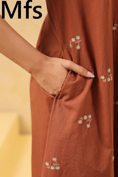 Floral Pattern 2304 Mfs Cotton One Piece Dress Wholesaler Gujarat