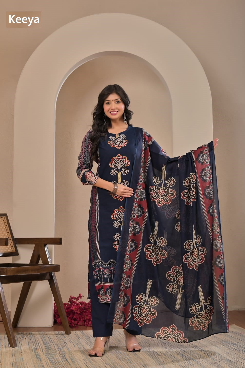 Floral Prints K3663 Keeya Readymade Cotton Pant Suits Wholesaler