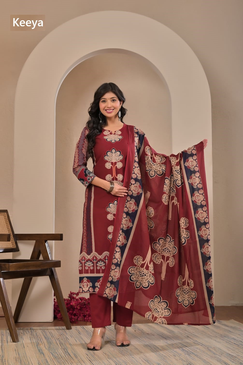 Floral Prints K3663 Keeya Readymade Cotton Pant Suits Wholesaler