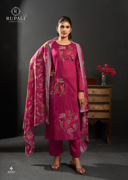 Floral Queen Rupali Jam Satin Pant Style Suits Wholesale Price