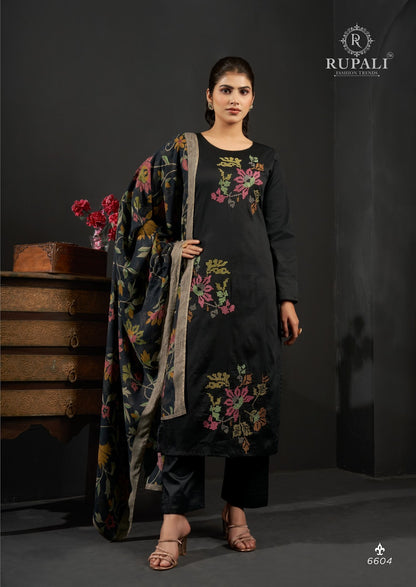 Floral Queen Rupali Jam Satin Pant Style Suits Wholesale Price