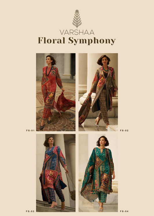 Floral Symphony Varsha Fashions Pashmina Pant Style Suits Exporter Gujarat