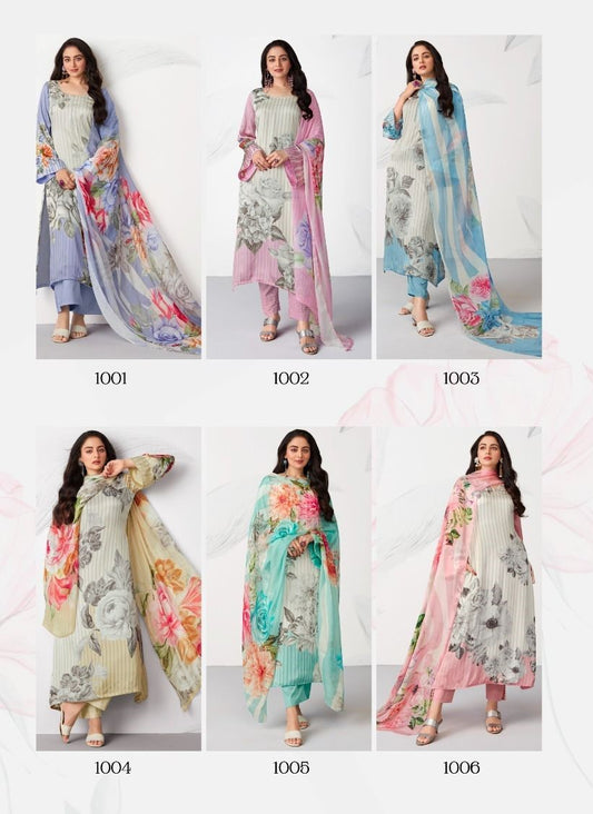 Floral Yesfab Silk Pant Style Suits