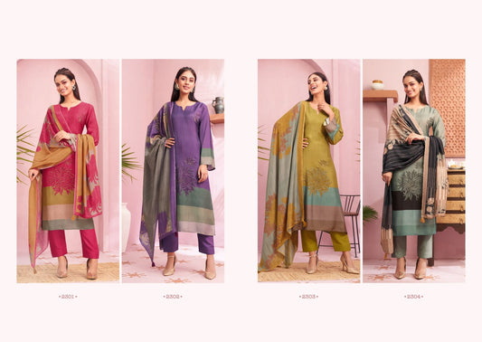 Florance Karachi Prints Muslin Pant Style Suits