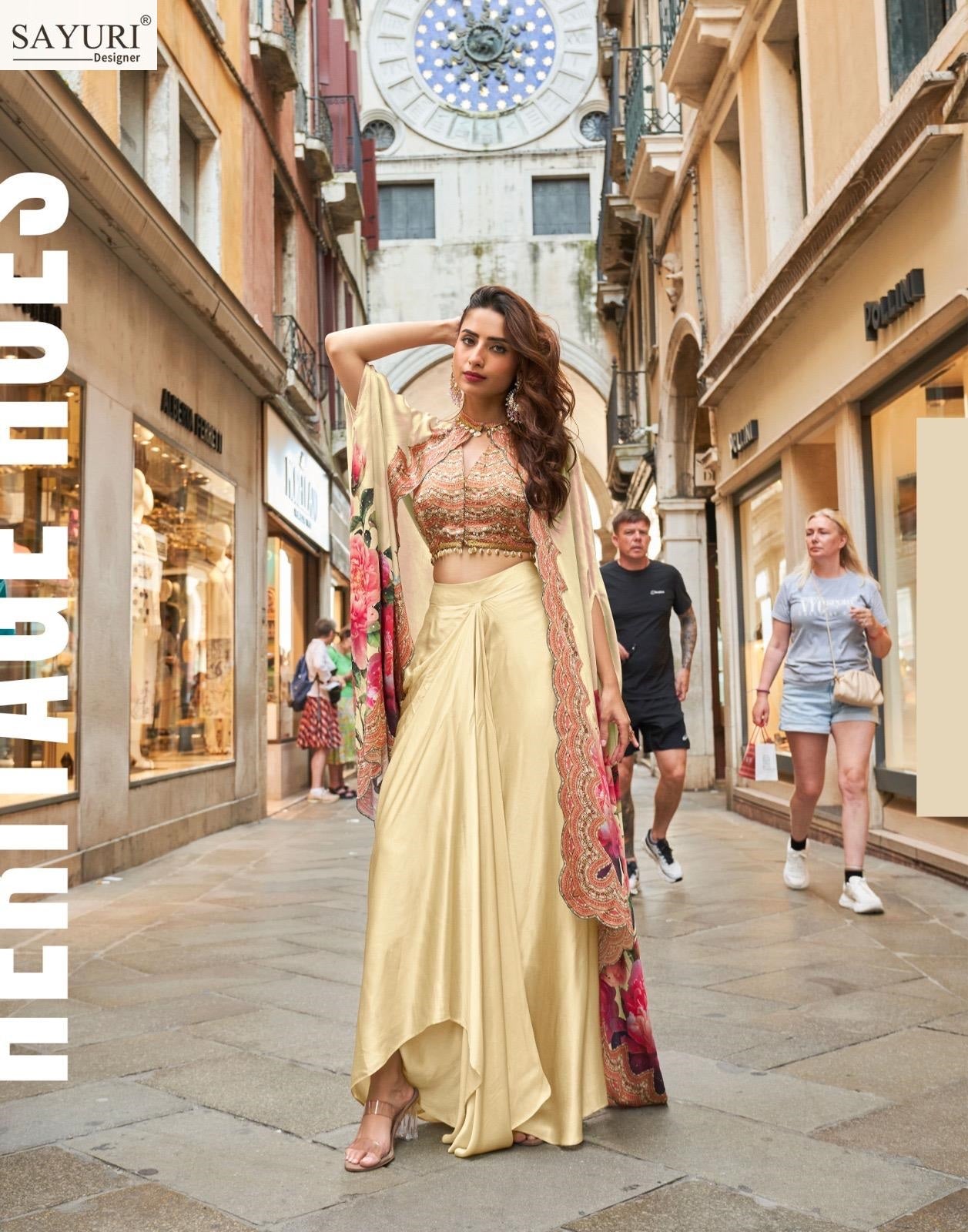 Florance Sayuri French Crepe Indo Western Pair Manufacturer