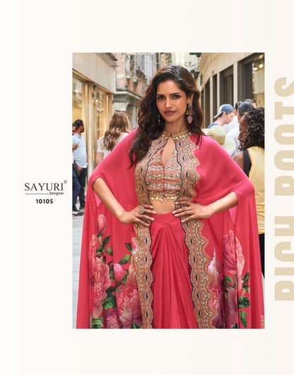 Florance Sayuri French Crepe Indo Western Pair Manufacturer