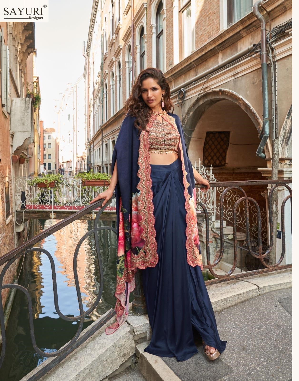 Florance Sayuri French Crepe Indo Western Pair Manufacturer