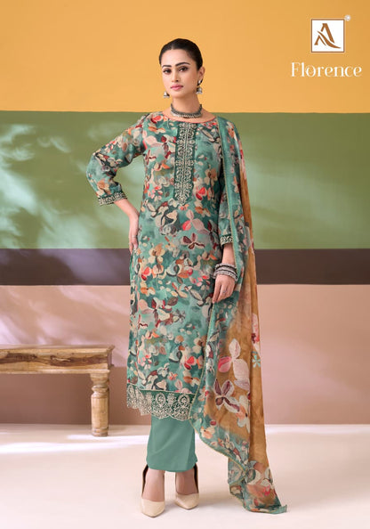 Florence Alok Cotton Karachi Salwar Suits Exporter