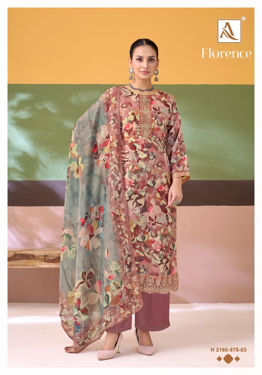 Florence Alok Cotton Karachi Salwar Suits Exporter
