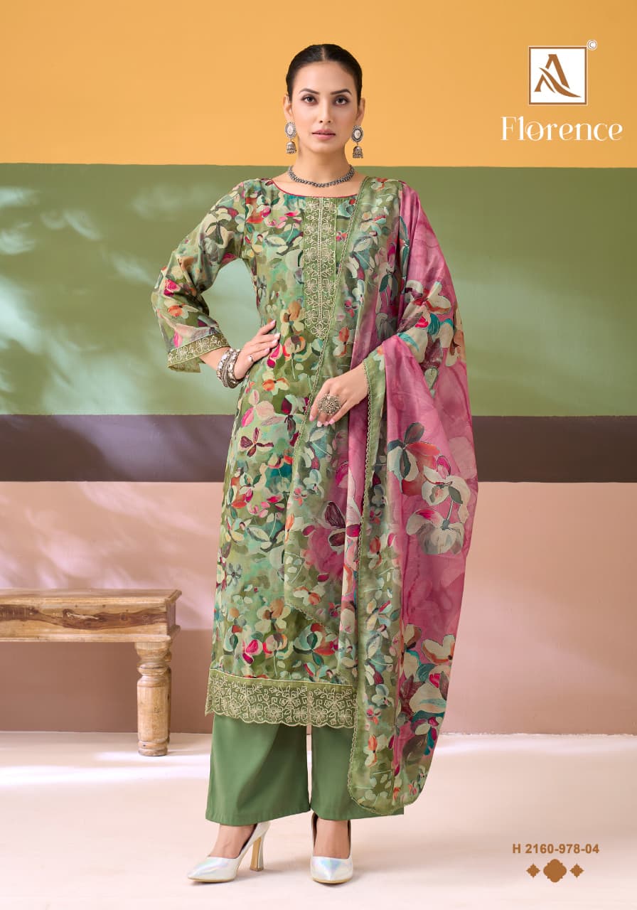 Florence Alok Cotton Karachi Salwar Suits Exporter