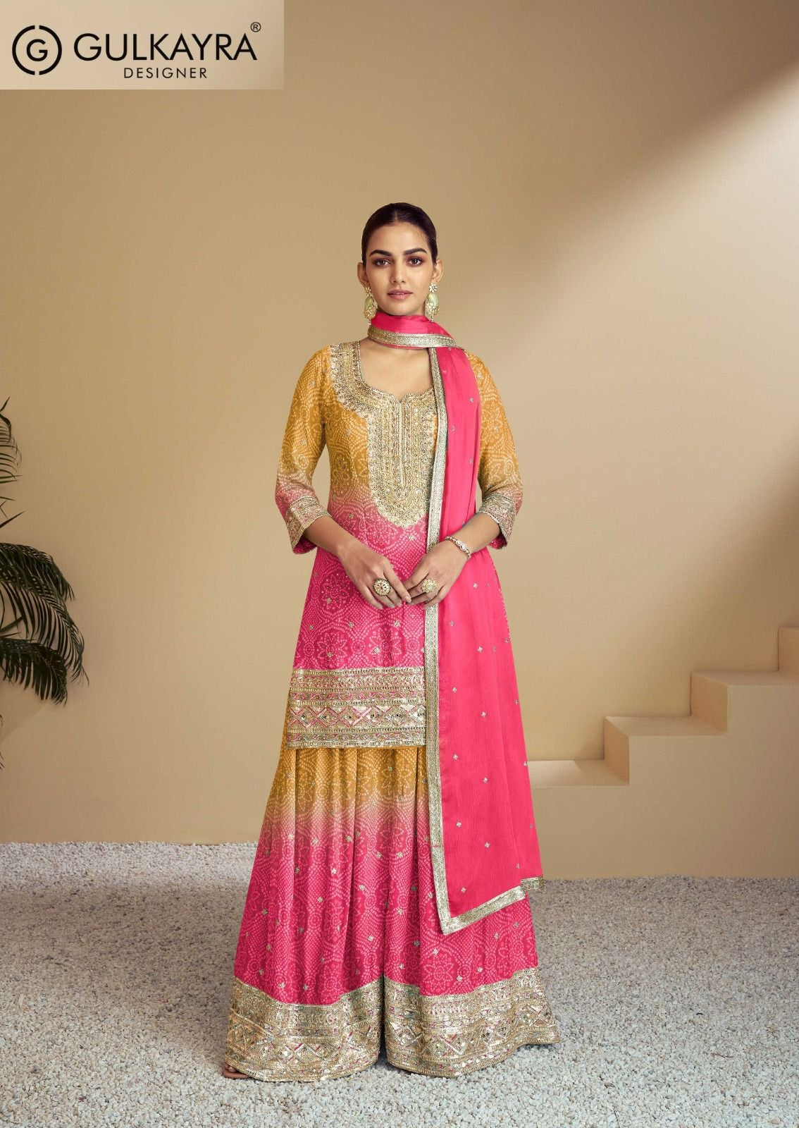 Florence Color Gulkayra Designer Chinon Readymade Plazzo Style Suits Manufacturer