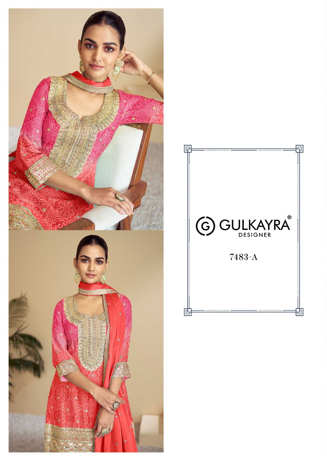 Florence Color Gulkayra Designer Chinon Readymade Plazzo Style Suits Manufacturer