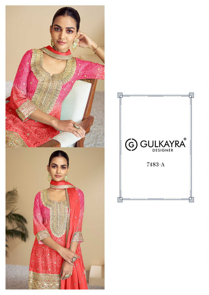 Florence Color Gulkayra Designer Chinon Readymade Plazzo Style Suits Manufacturer