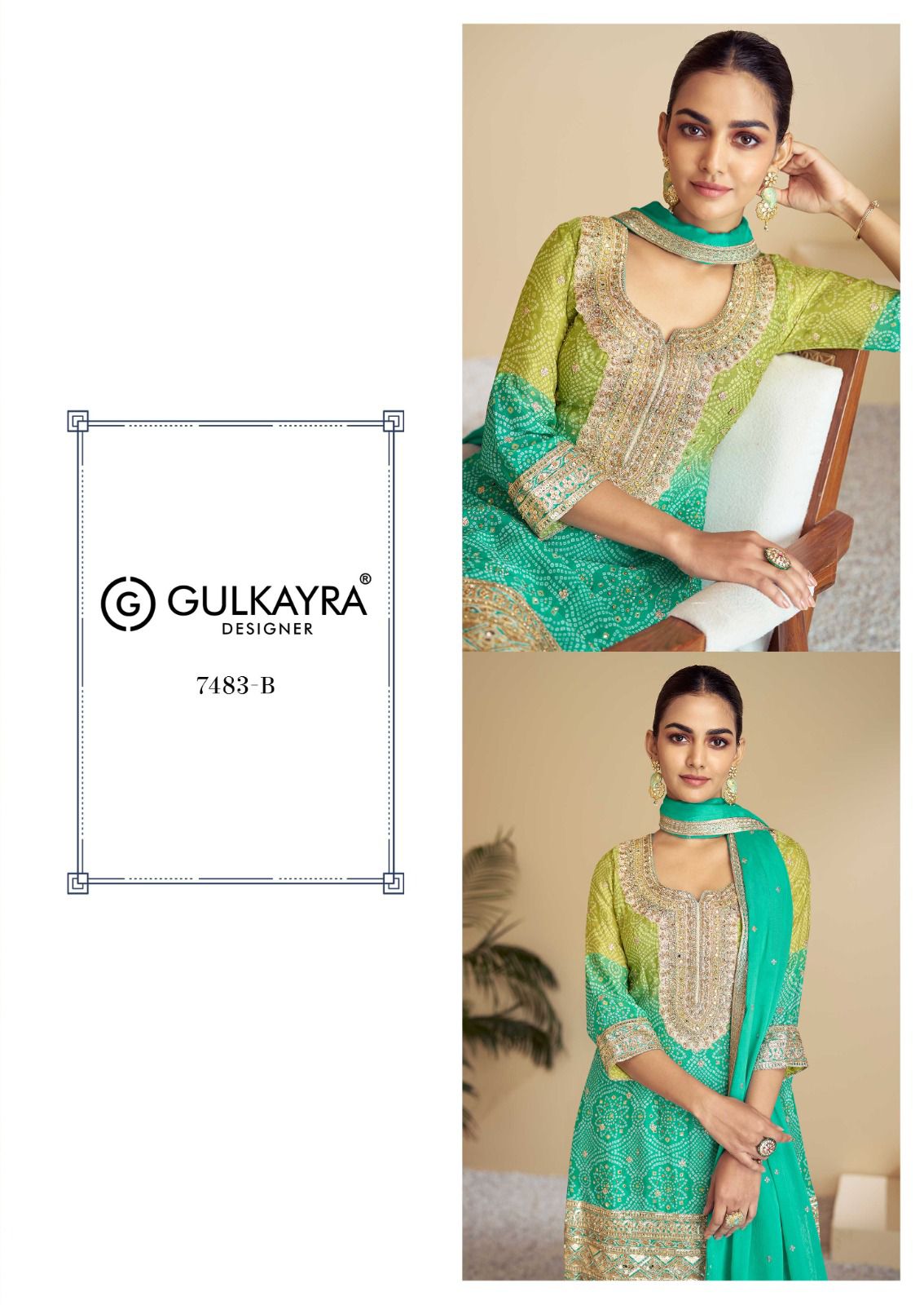 Florence Color Gulkayra Designer Chinon Readymade Plazzo Style Suits Manufacturer