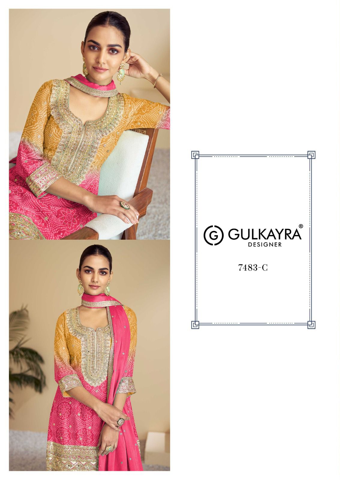 Florence Color Gulkayra Designer Chinon Readymade Plazzo Style Suits Manufacturer
