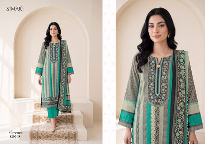 Florence Muslin Simar Viscose Pant Style Suits Wholesaler