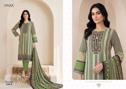 Florence Muslin Simar Viscose Pant Style Suits Wholesaler