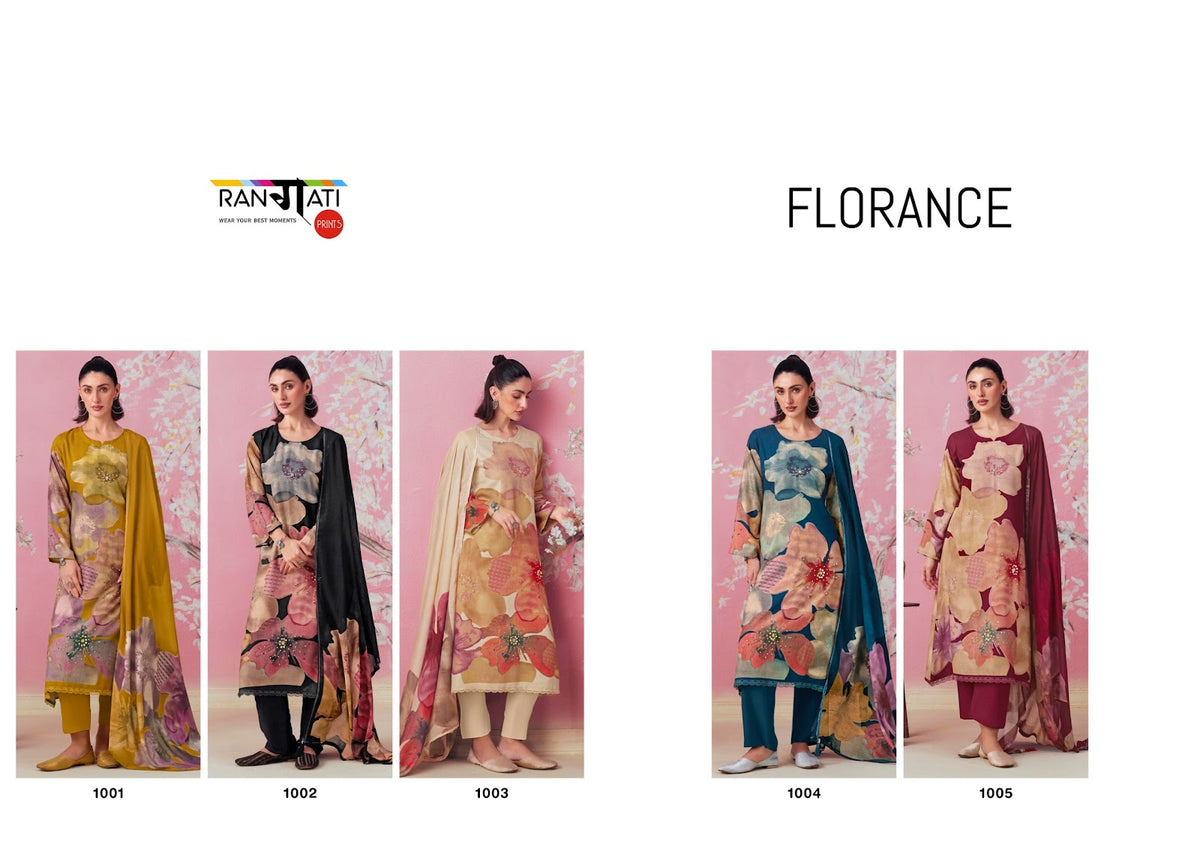 Florence Rangati Prints Pashmina Suits Supplier India