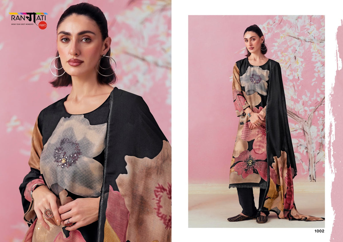 Florence Rangati Prints Pashmina Suits Supplier India