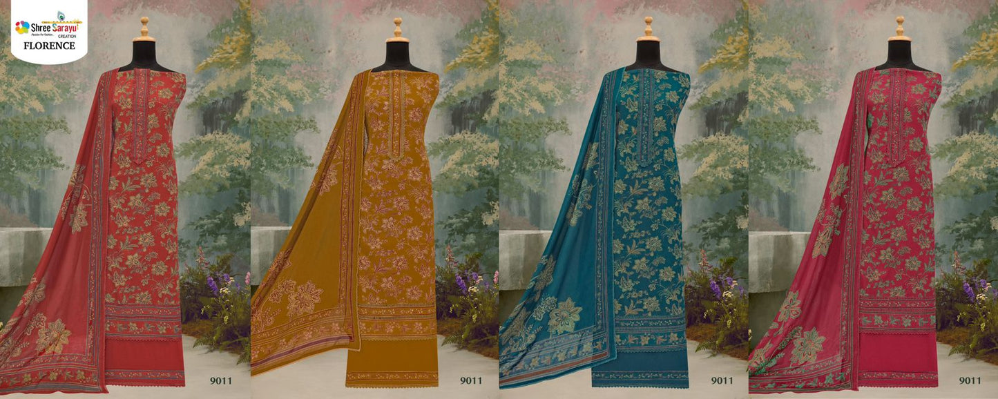 Florence Shree Sarayu Creation Satin Salwar Suits Wholesaler Gujarat