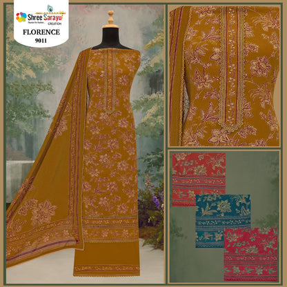 Florence Shree Sarayu Creation Satin Salwar Suits Wholesaler Gujarat