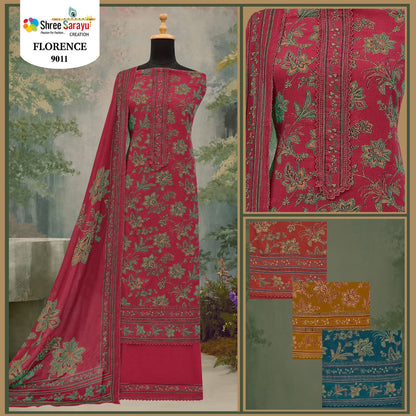 Florence Shree Sarayu Creation Satin Salwar Suits Wholesaler Gujarat