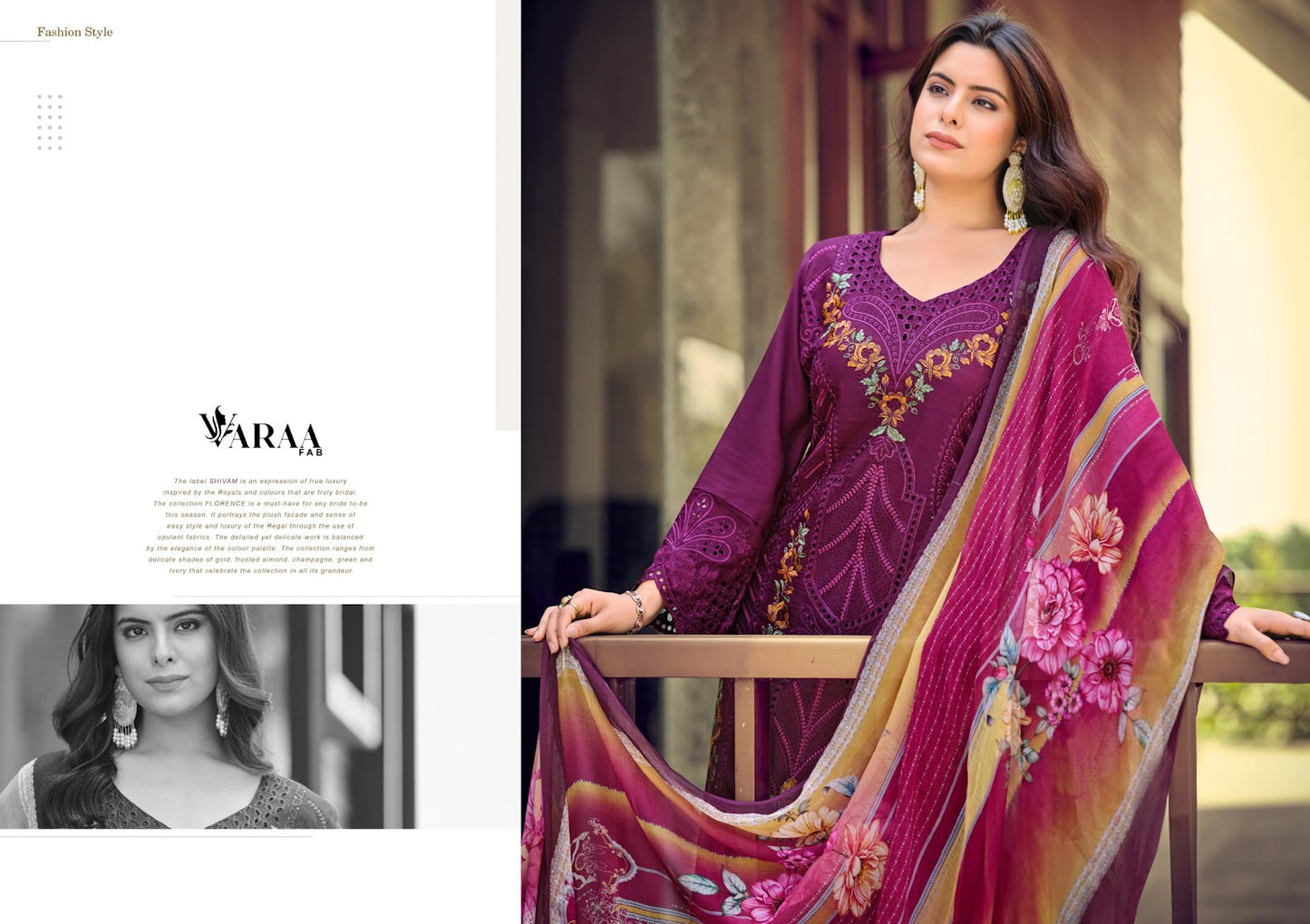 Florence Varaa Fab Muslin Pant Style Suits Wholesale Rate