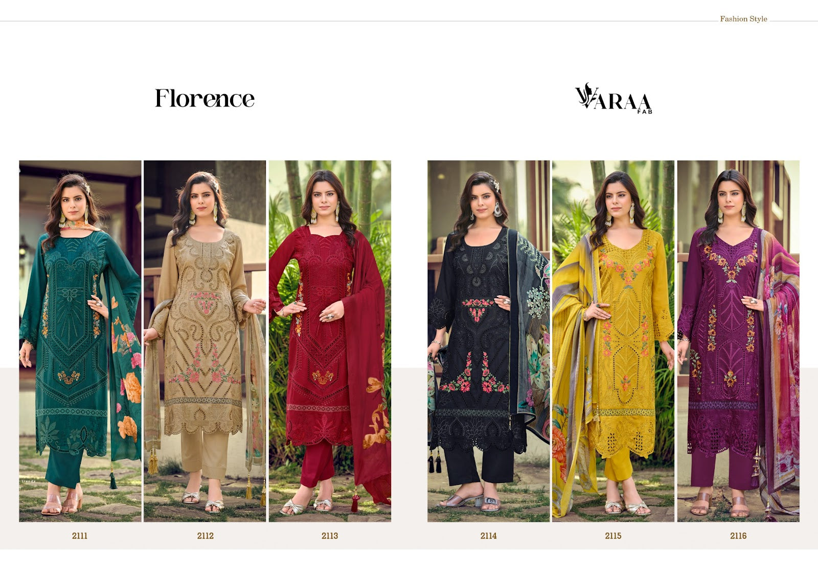 Florence Varaa Fab Muslin Pant Style Suits Wholesale Rate