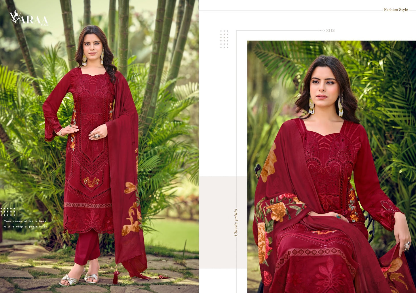 Florence Varaa Fab Muslin Pant Style Suits Wholesale Rate