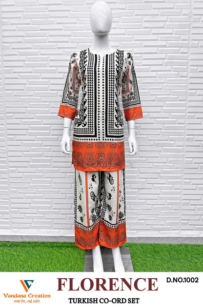 Florence Vol 1 Turkish Vandana Creation Reyon Co Ord Set Manufacturer Ahmedabad