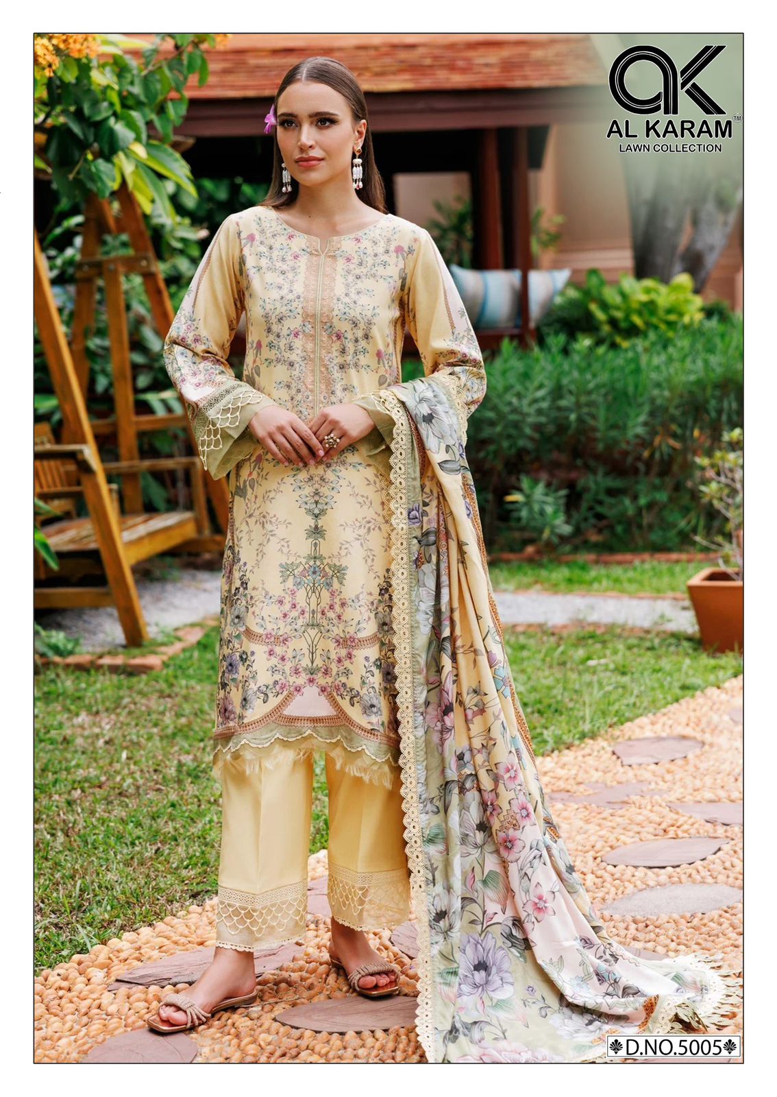 Florence Vol 5 Pure Cambric Collection Al Karam Lawn Cotton Karachi Salwar Suits Wholesale Price