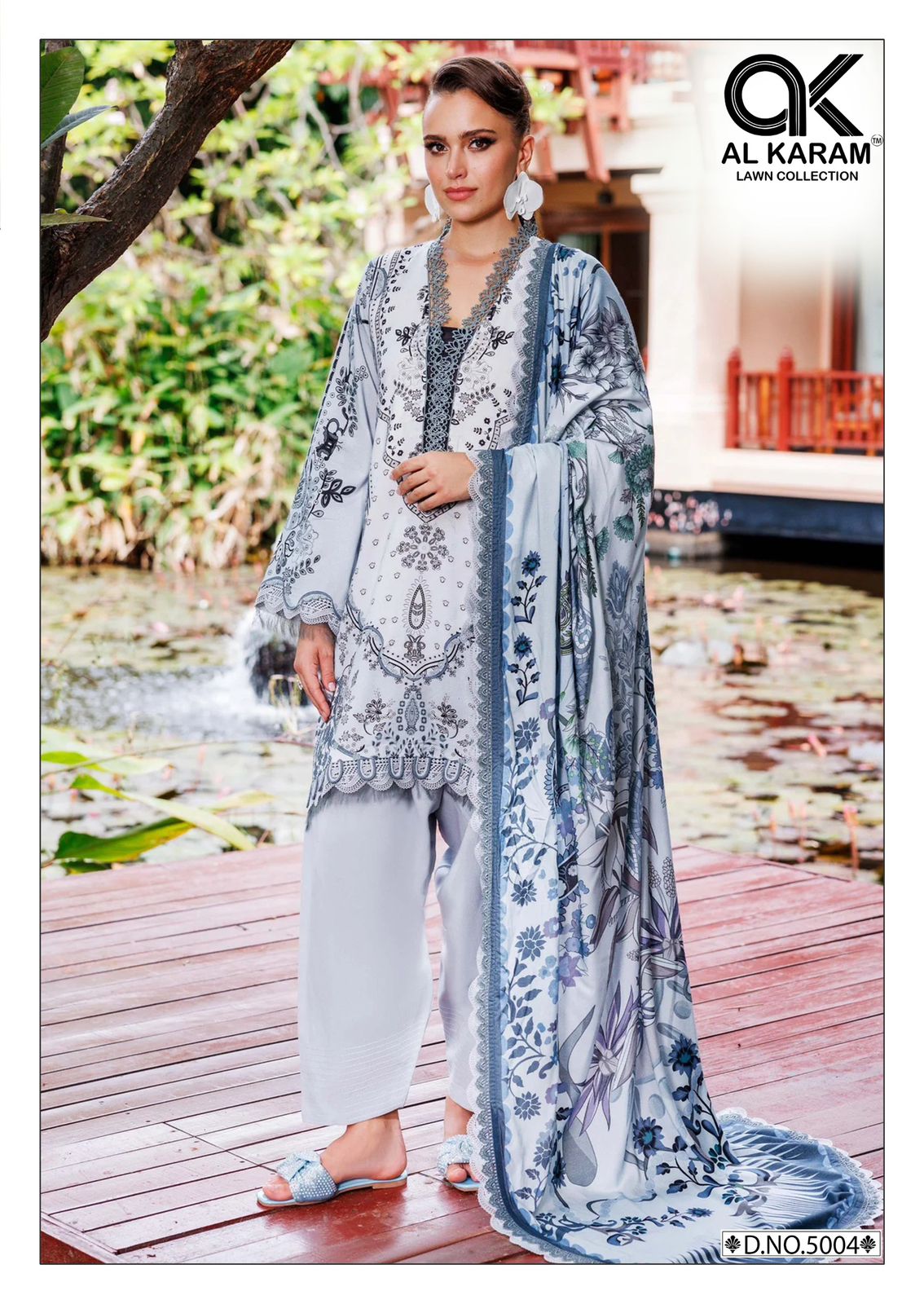Florence Vol 5 Pure Cambric Collection Al Karam Lawn Cotton Karachi Salwar Suits Wholesale Price