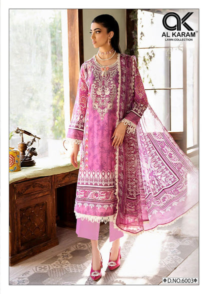 Florence Vol 6 Pure Cambric Collection Al Karam Karachi Salwar Suits Wholesale Rate