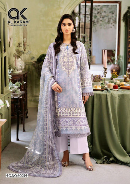 Florence Vol 6 Pure Cambric Collection Al Karam Karachi Salwar Suits Wholesale Rate