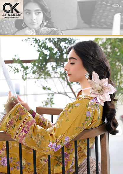 Florence Vol 9 Al Karam Cambric Cotton Karachi Salwar Suits Manufacturer Gujarat