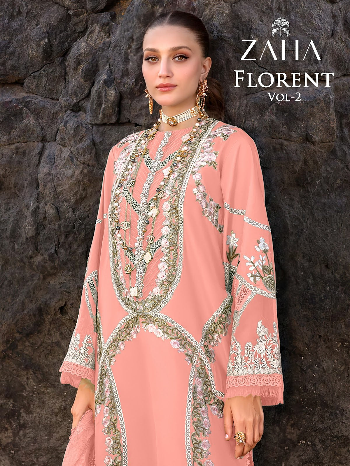 Florent Vol 2 Zaha Cambric Cotton Pakistani Salwar Suits Wholesale