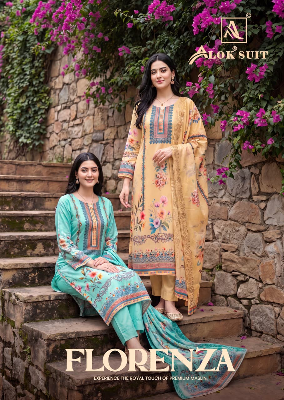 Florenza Alok Viscose Maslin Karachi Salwar Suits Exporter Gujarat