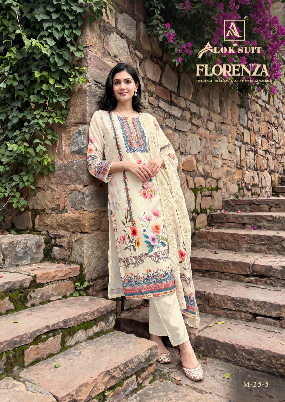 Florenza Alok Viscose Maslin Karachi Salwar Suits Exporter Gujarat