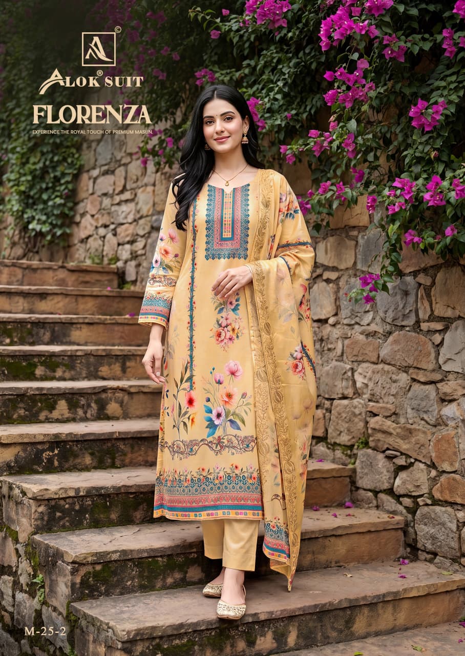 Florenza Alok Viscose Maslin Karachi Salwar Suits Exporter Gujarat