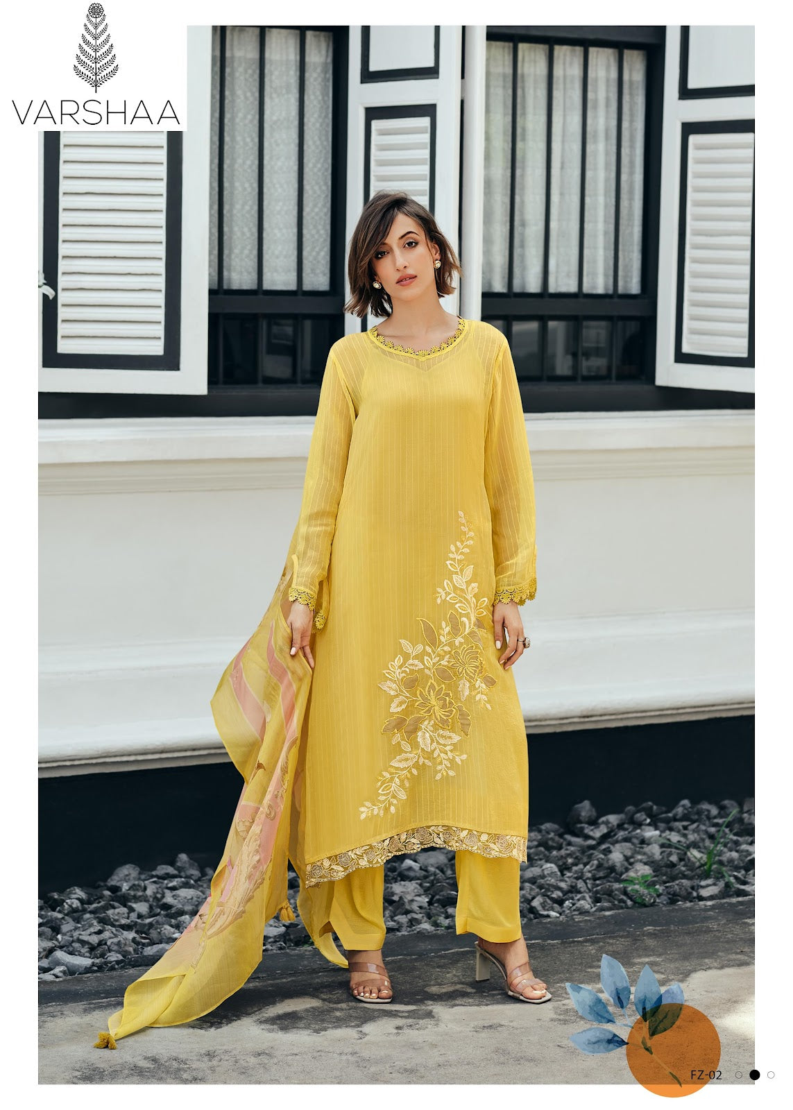 Florenza Varshaa Viscose Organza Pant Style Suits Wholesale Price