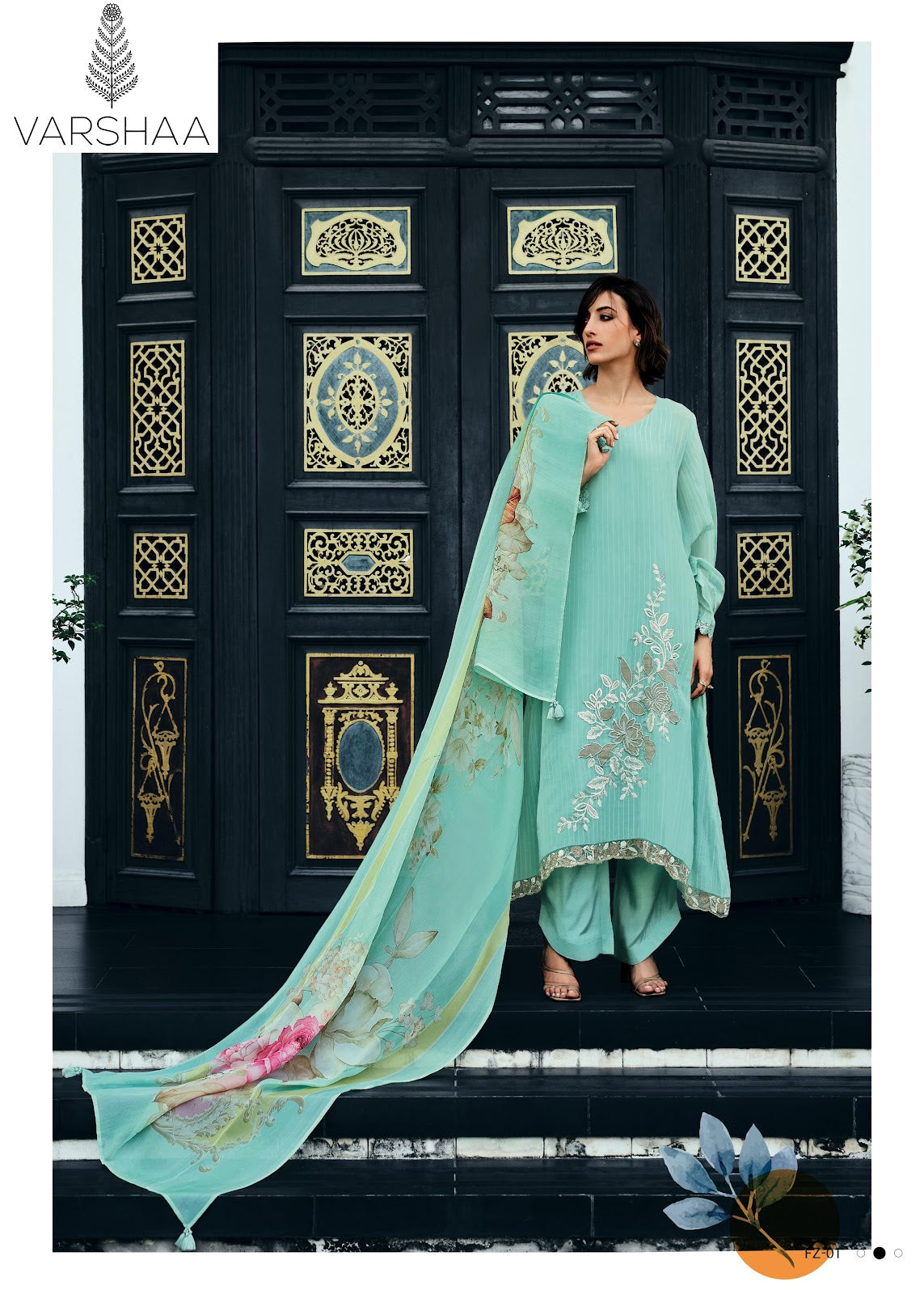Florenza Varshaa Viscose Organza Pant Style Suits Wholesale Price