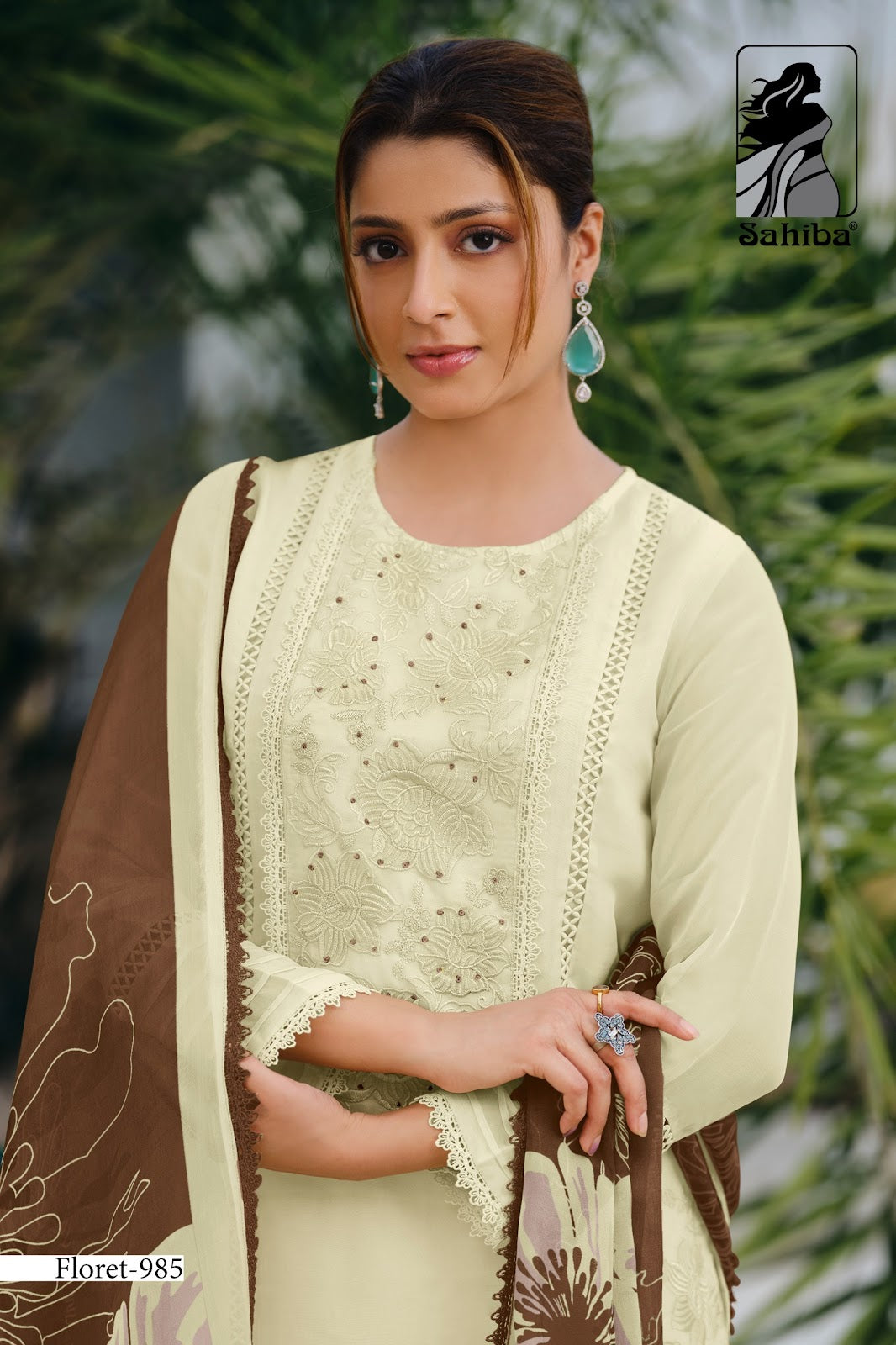 Floret Sahiba Organza Pant Style Suits Supplier Ahmedabad