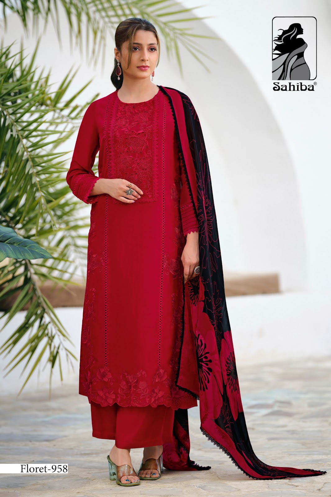 Floret Sahiba Organza Pant Style Suits Supplier Ahmedabad