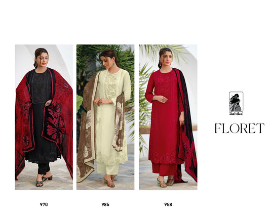 Floret Sahiba Organza Pant Style Suits Supplier Ahmedabad